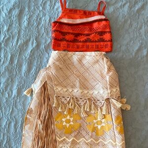Girls Deluxe Moana Costume Disney Store Size 9/10
